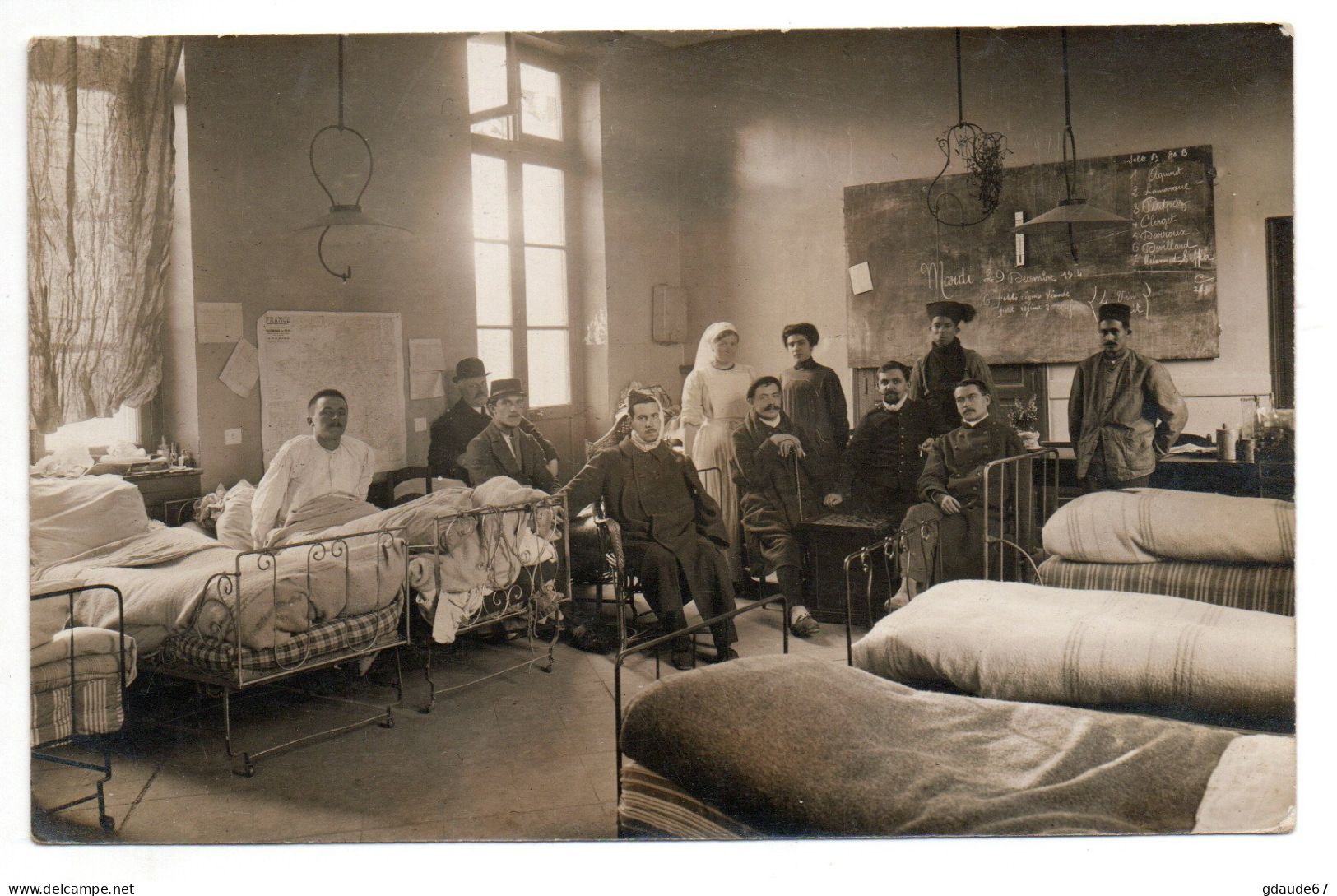 ORLEANS ? - CARTE PHOTO HOPITAL MILITAIRE WW1 A IDENTIFIER - CACHET PHOTOGRAPHE DUBREUIL à ORLEANS Au DOS - Orleans