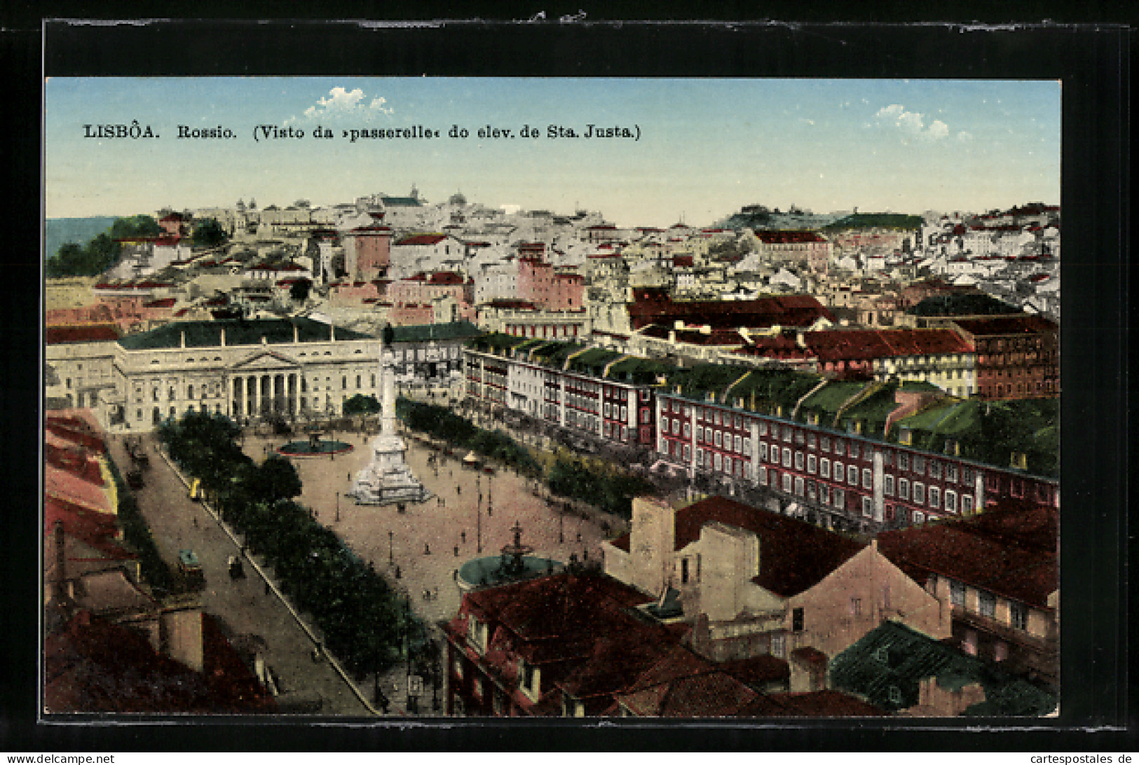 AK Lisboa, Rossio, Vista Da Passerelle Do Elev. De Sta. Justa  - Lisboa