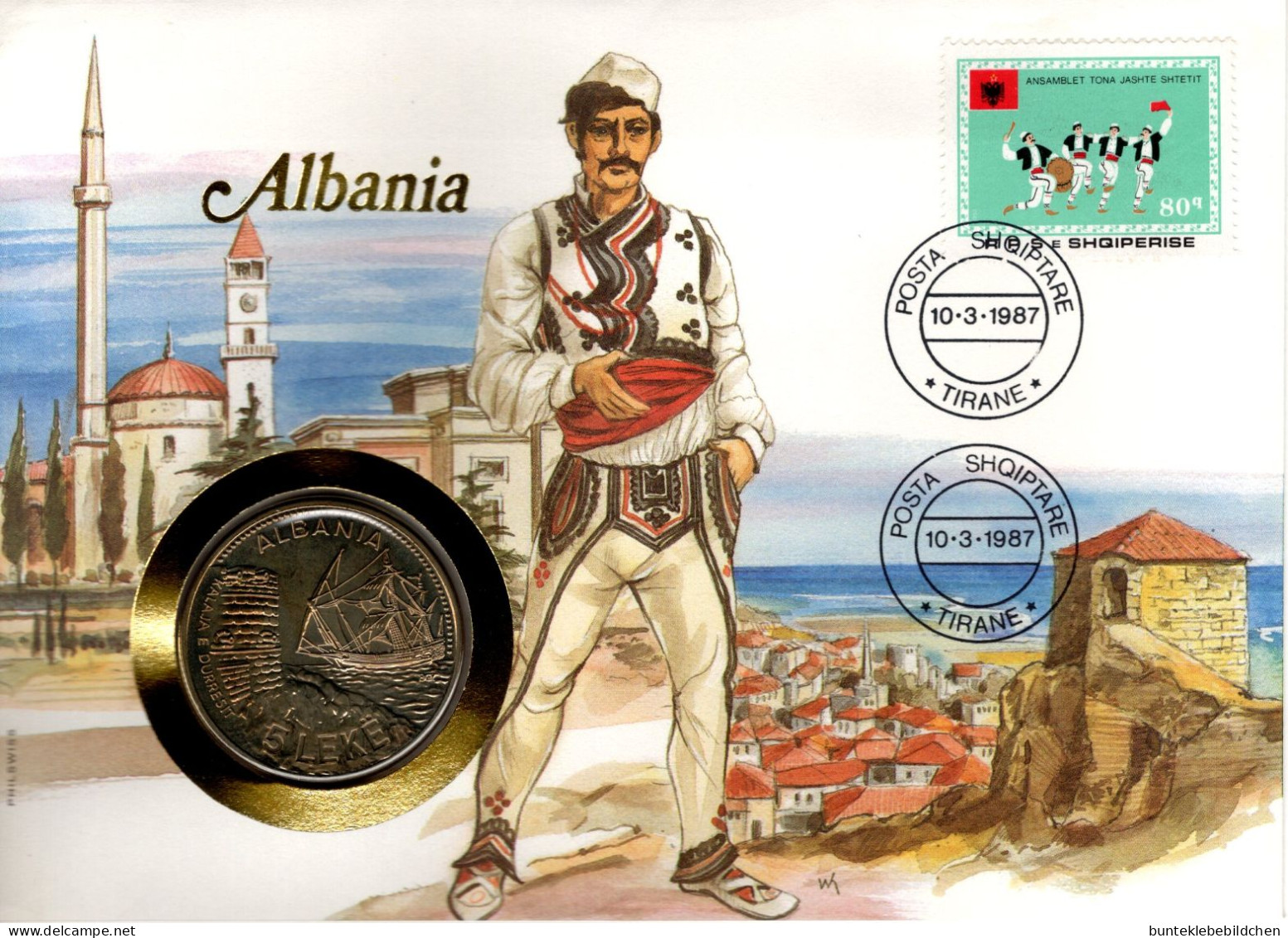 Numisbrief - Albanien - Albanië