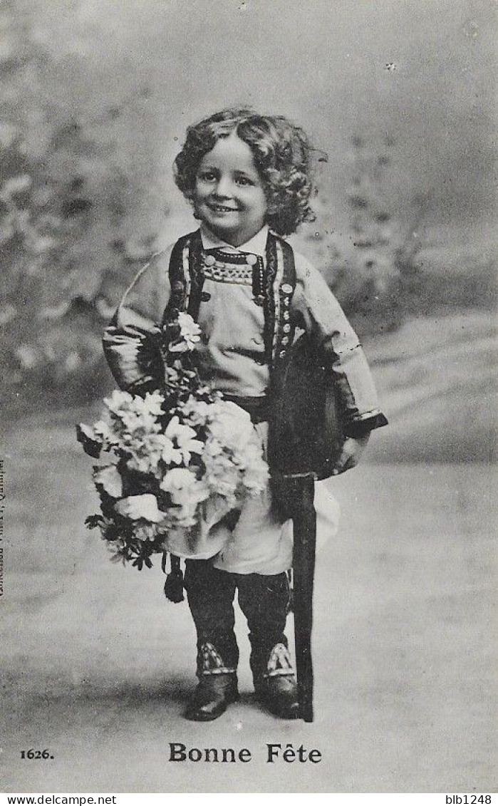 Régions > Bretagne Enfant Costumé Bonne Fete  N° 1626 Collection Villard Quinper N°13 - Bretagne