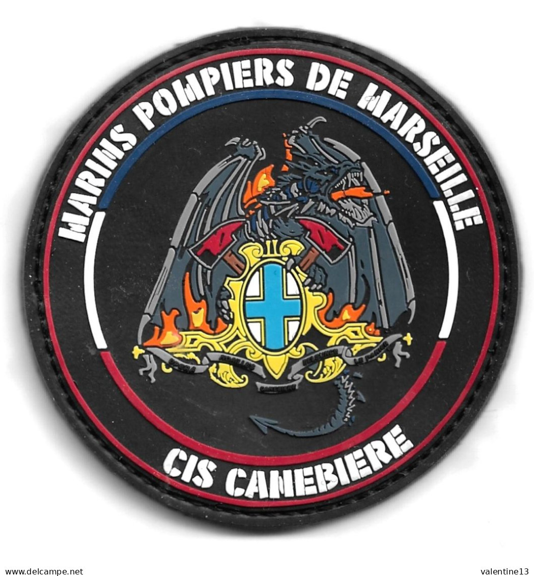 Ecusson PVC BMP MARINS POMPIERS MARSEILLE CIS CANEBIERE 2 - Bomberos