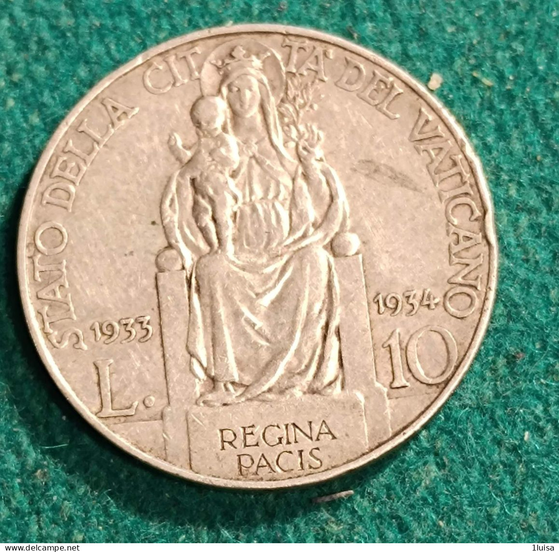 Vaticano 10 Lire 1933-34 - Vatican