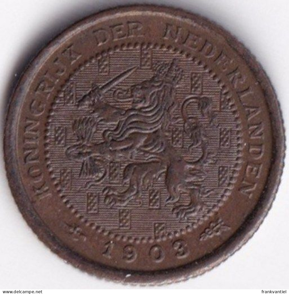 Nederland / Netherlands KM-133 1/2 Cent 1903 - 0.5 Centavos