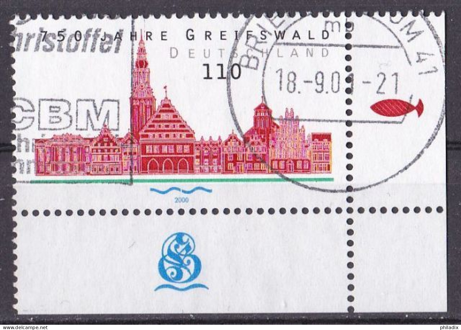 BRD 2000 Mi. Nr. 2111 O/used Eckrand Vollstempel (BRD-1-3) - Used Stamps