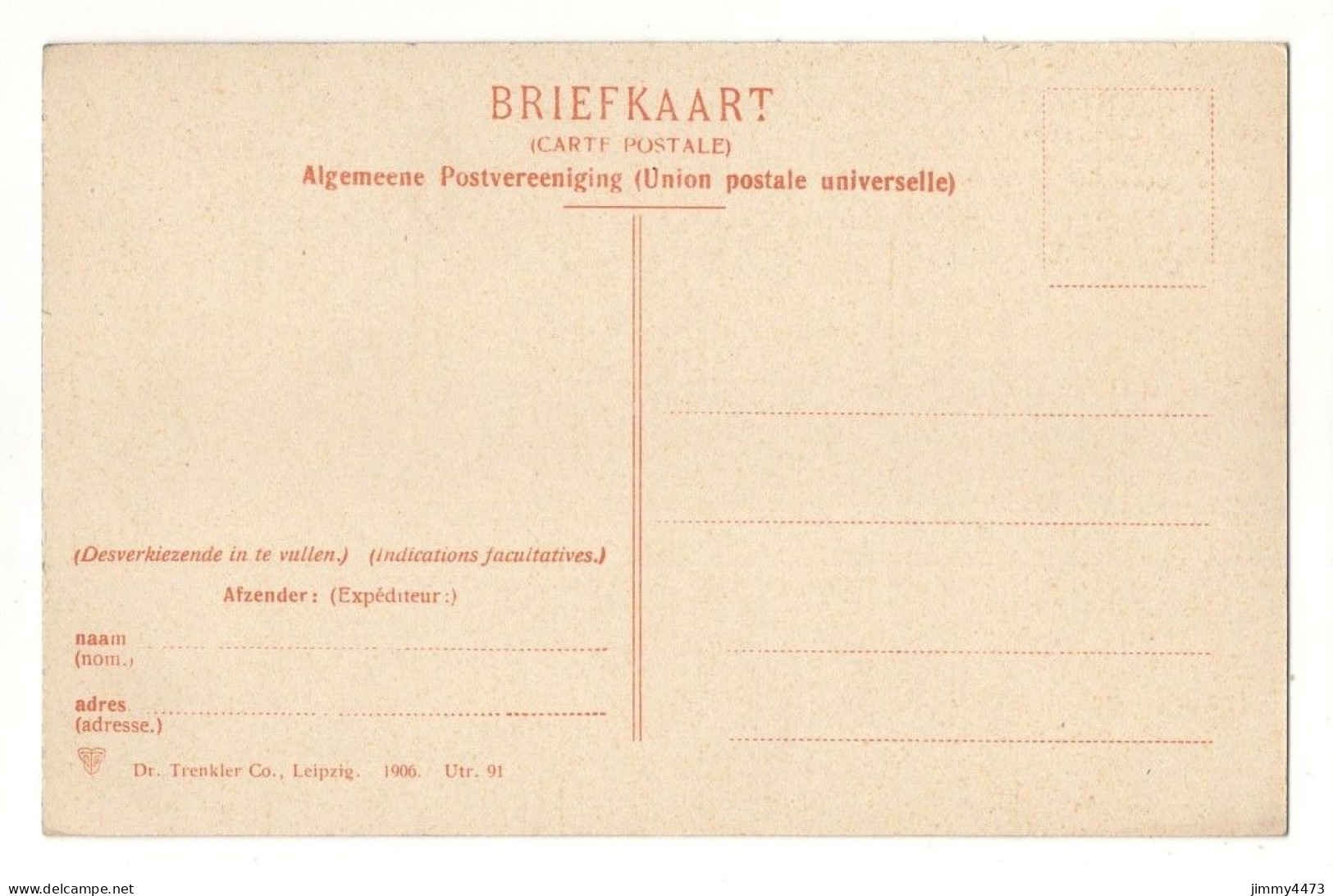 BRIEFKAART - UTRECHT - Kapittel - Zaal V. D. Domkerk Thans Groot Auditorium - Dr. Trenkler Co., Leipzig.  1906 Utr. 91 - Utrecht