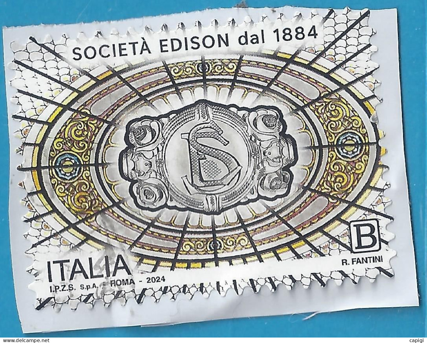 2024 - ITALIA - SOCIETA' EDISON  - USATO SU FRAMMENTO - 2021-...: Afgestempeld