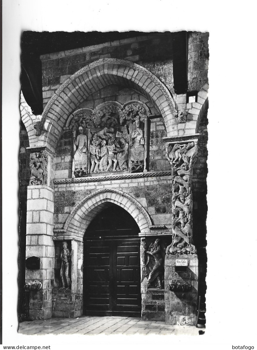 CPA PHOTO DPT 46 SOUILLAC, EGLISE ABBATIALE , LE PORTAIL TYMPAN - Souillac