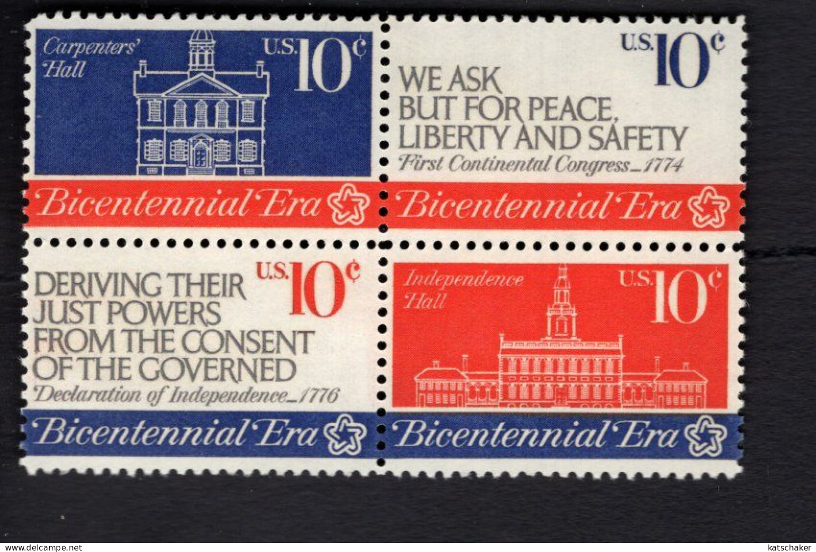 199978568 1974 SCOTT 1546A (XX) POSTFRIS MINT NEVER HINGED - AMERICAN REVOLUTION BICENTENNIAL ISSUE 1543 FIRST OF BLOC - Unused Stamps