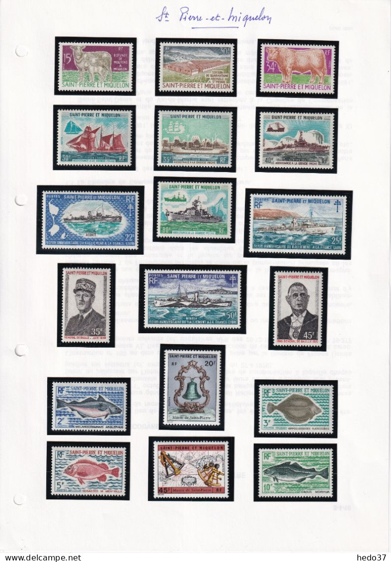 St Pierre Et Miquelon - Collection 1964/1977 - Neufs ** Sans Charnière - Poste & Poste Aérienne - TB - Cote 2250 € - Collections, Lots & Series