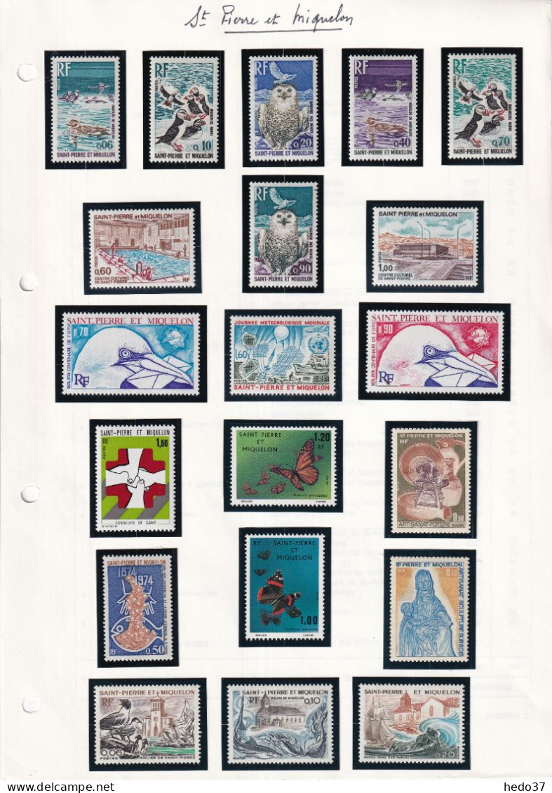 St Pierre Et Miquelon - Collection 1964/1977 - Neufs ** Sans Charnière - Poste & Poste Aérienne - TB - Cote 2250 € - Collections, Lots & Séries