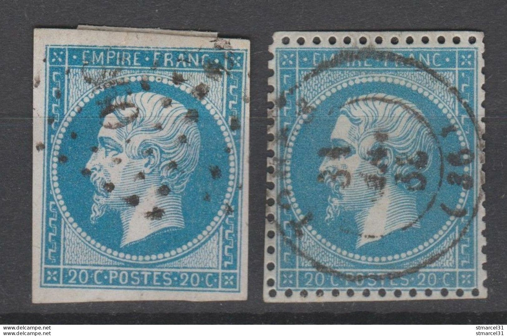 JAMAIS PROPOSE RARETE Pour SPECIALISTE RETOUCHE LEGENDE NORD Sur N°14B Et N°22 CASE 8D1 TBE - 1853-1860 Napoleone III