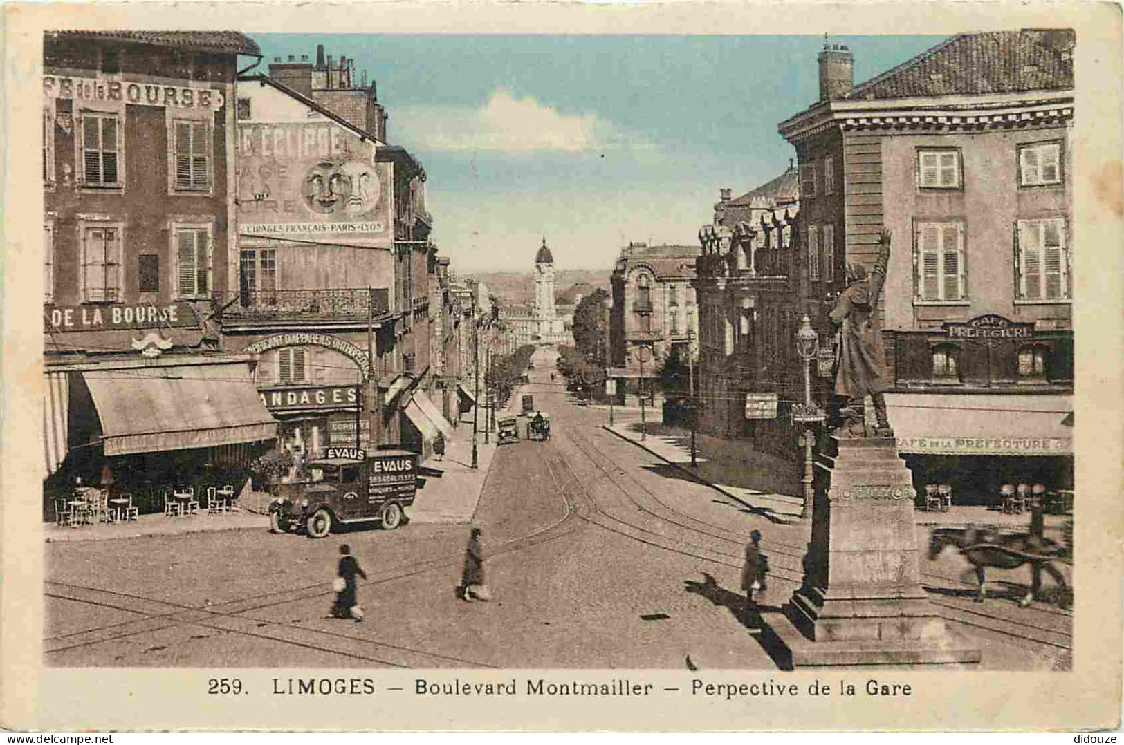 87 - Limoges - Boulevard Montmailler - Perpective De La Gare - Automobiles - Colorisée - CPA - Voir Scans Recto-Verso - Limoges