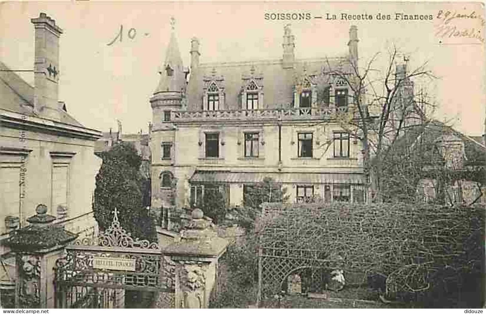 02 - Soissons - La Recette Des Finances - Oblitération Ronde De 1906 - CPA - Voir Scans Recto-Verso - Soissons