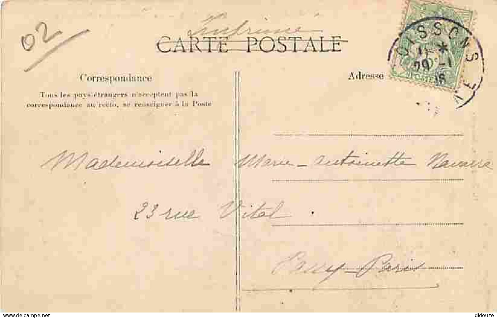 02 - Soissons - La Recette Des Finances - Oblitération Ronde De 1906 - CPA - Voir Scans Recto-Verso - Soissons