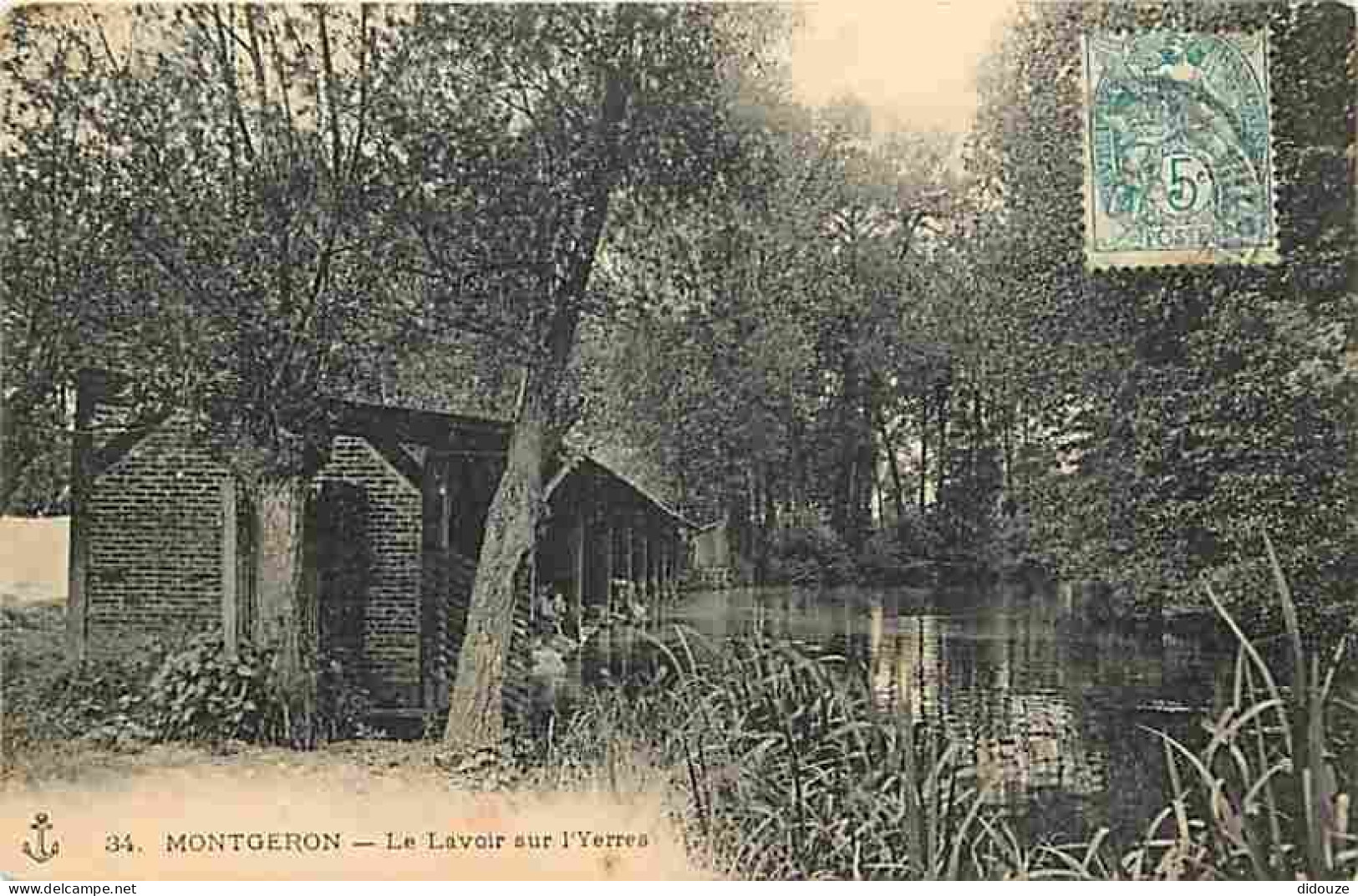 91 - Montgeron - Le Lavoir Sur L'Yerres - Animé - CPA - Voir Scans Recto-Verso - Montgeron