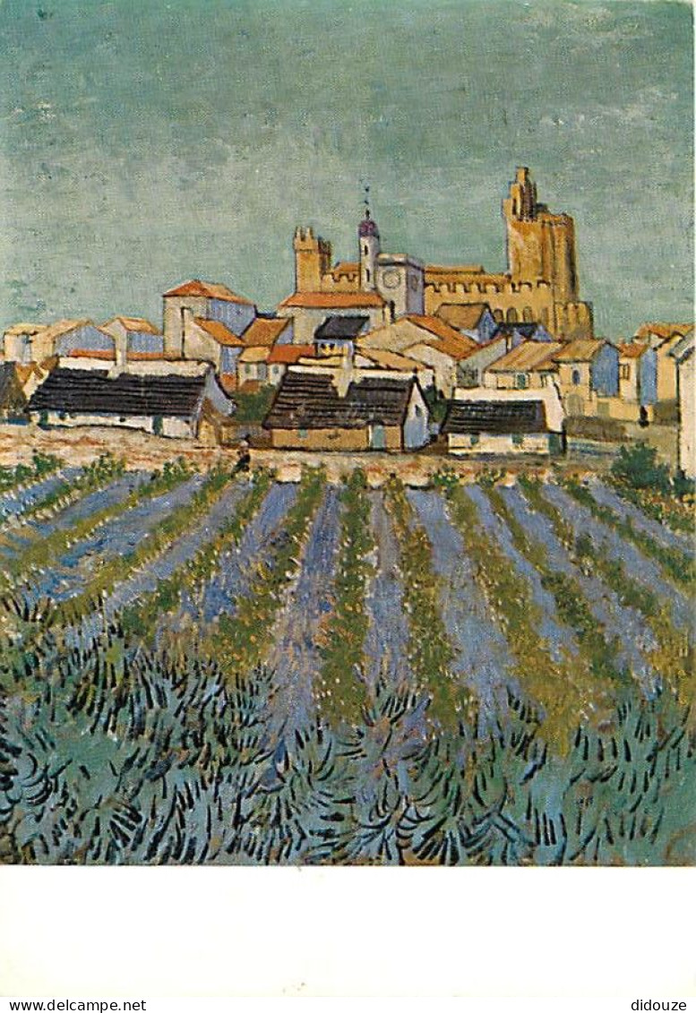 Art - Peinture - Vincent Van Gogh - Gezicht Op Les Saintes-Maries, 1888 - View Of Les Saintes-Maries - Vue Des Saintes M - Paintings