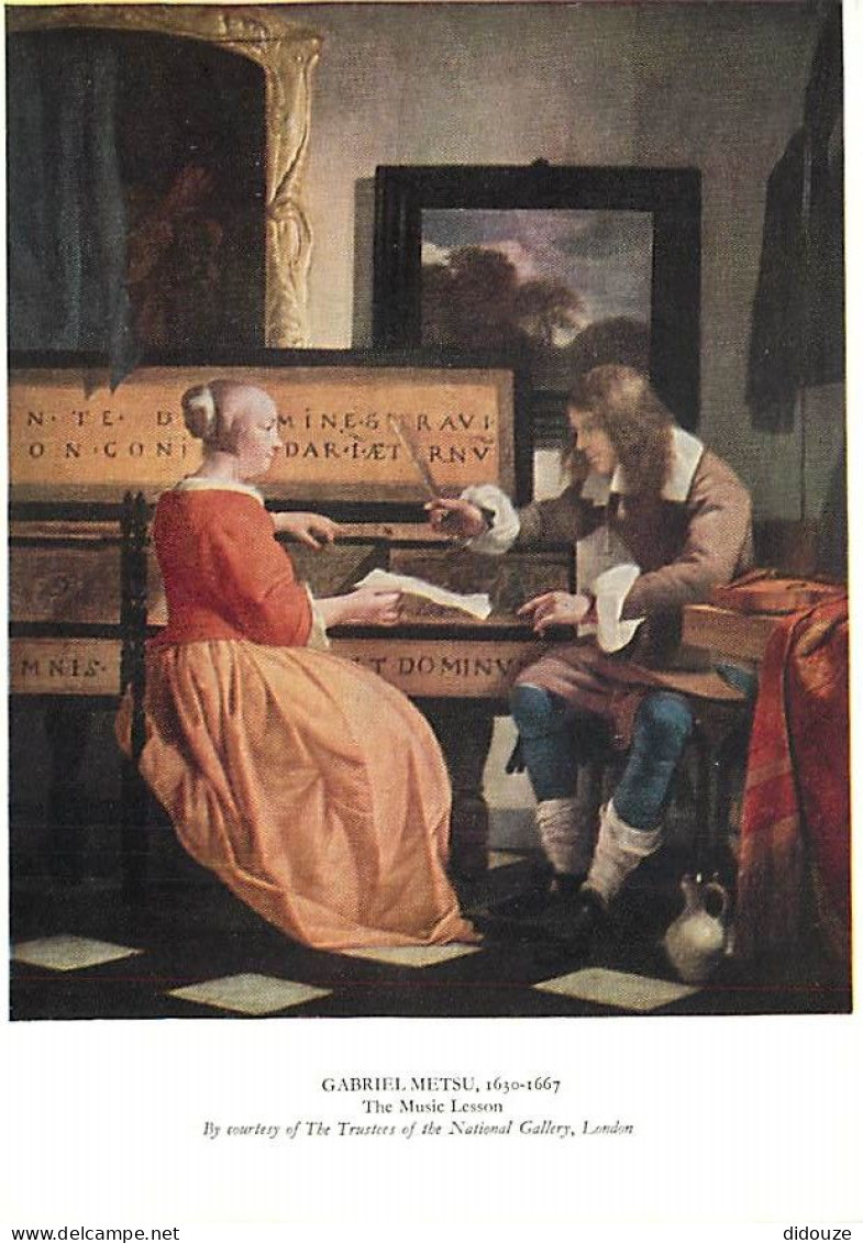 Art - Peinture - Gabriel Metsu - The Music Lesson - La Leçon De Musique - Carte Neuve - CPM - Voir Scans Recto-Verso - Paintings