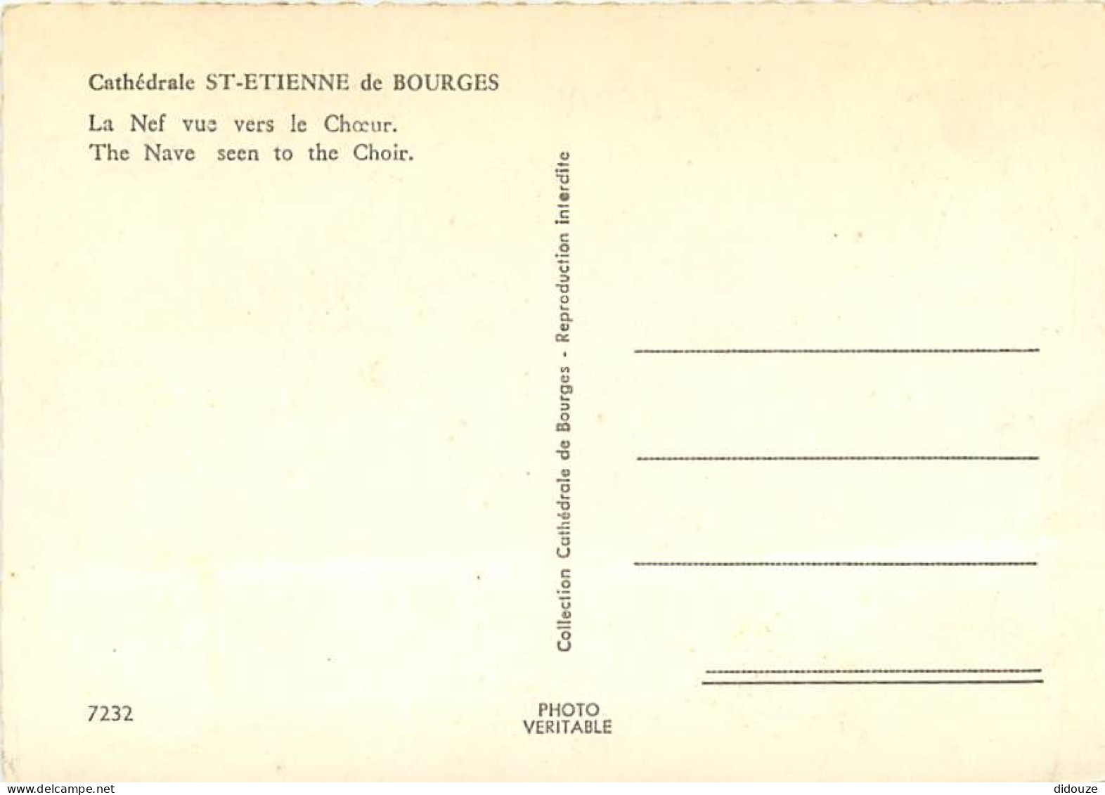 18 - Bourges - Intérieur De La Cathédrale Saint-Etienne - La Nef Vue Vers Le Chœur - Mention Photographie Véritable - Ca - Bourges