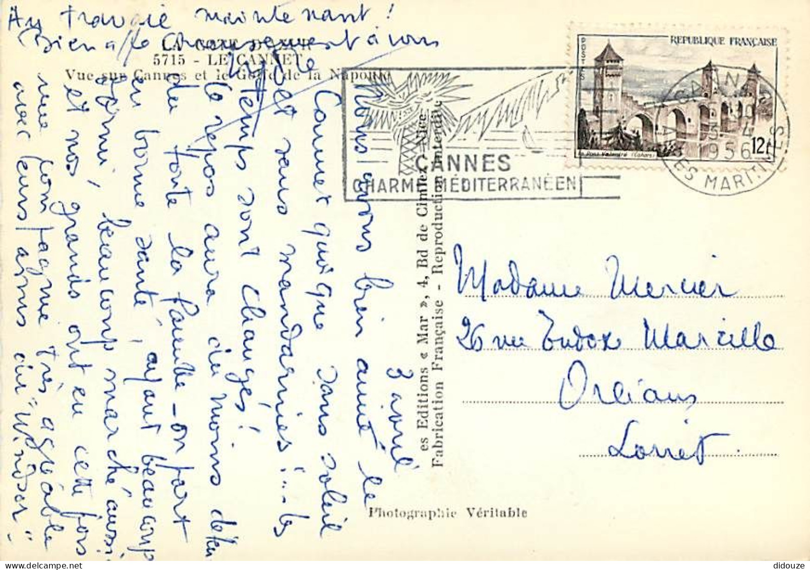 06 - Le Cannet - Vue De Cannes Et Le Golf De La Napoule - Mention Photographie Véritable - Carte Dentelée - CPSM Grand F - Le Cannet