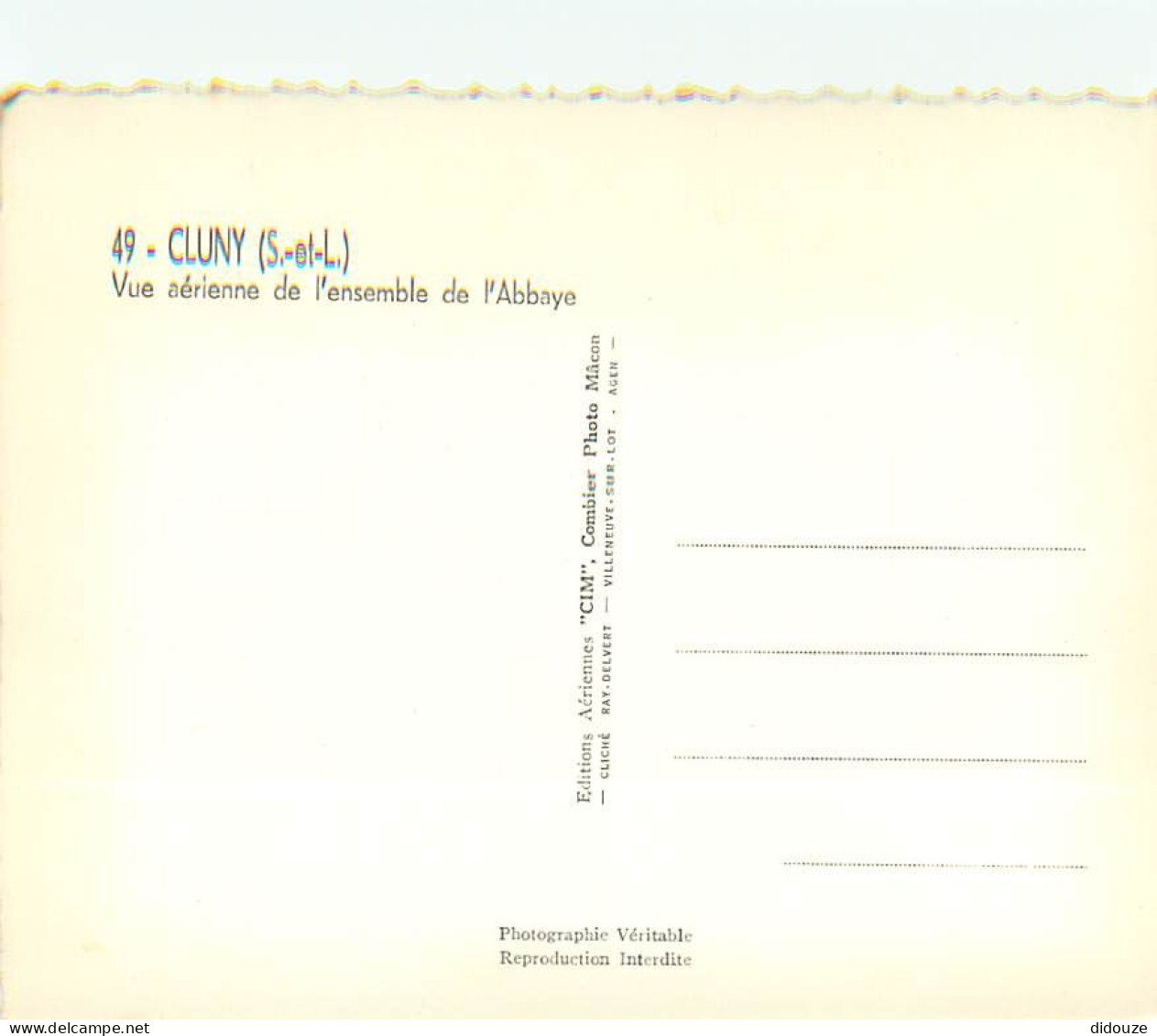 71 - Cluny - Vue Aérienne De L'ensennble De L'Abbaye - Mention Photographie Véritable - CPSM Grand Format - Carte Neuve  - Cluny