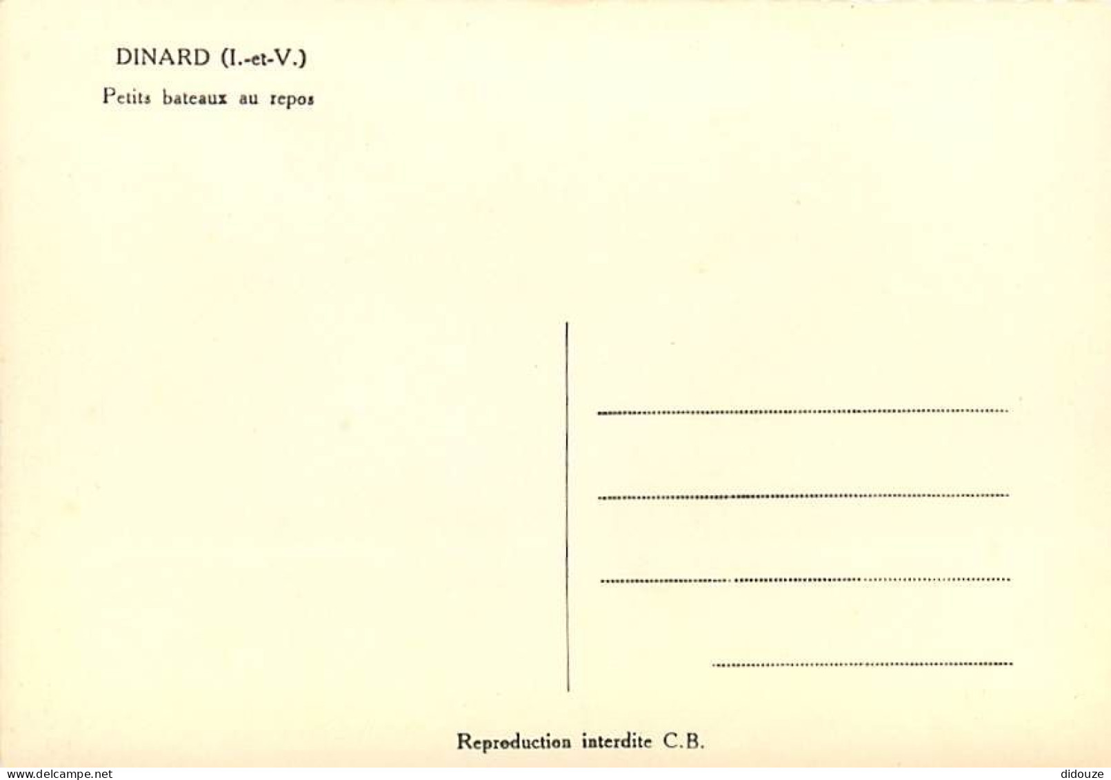 35 - Dinard - Petits Bateaux Au Repos - CPSM Grand Format - Carte Neuve - Voir Scans Recto-Verso - Dinard