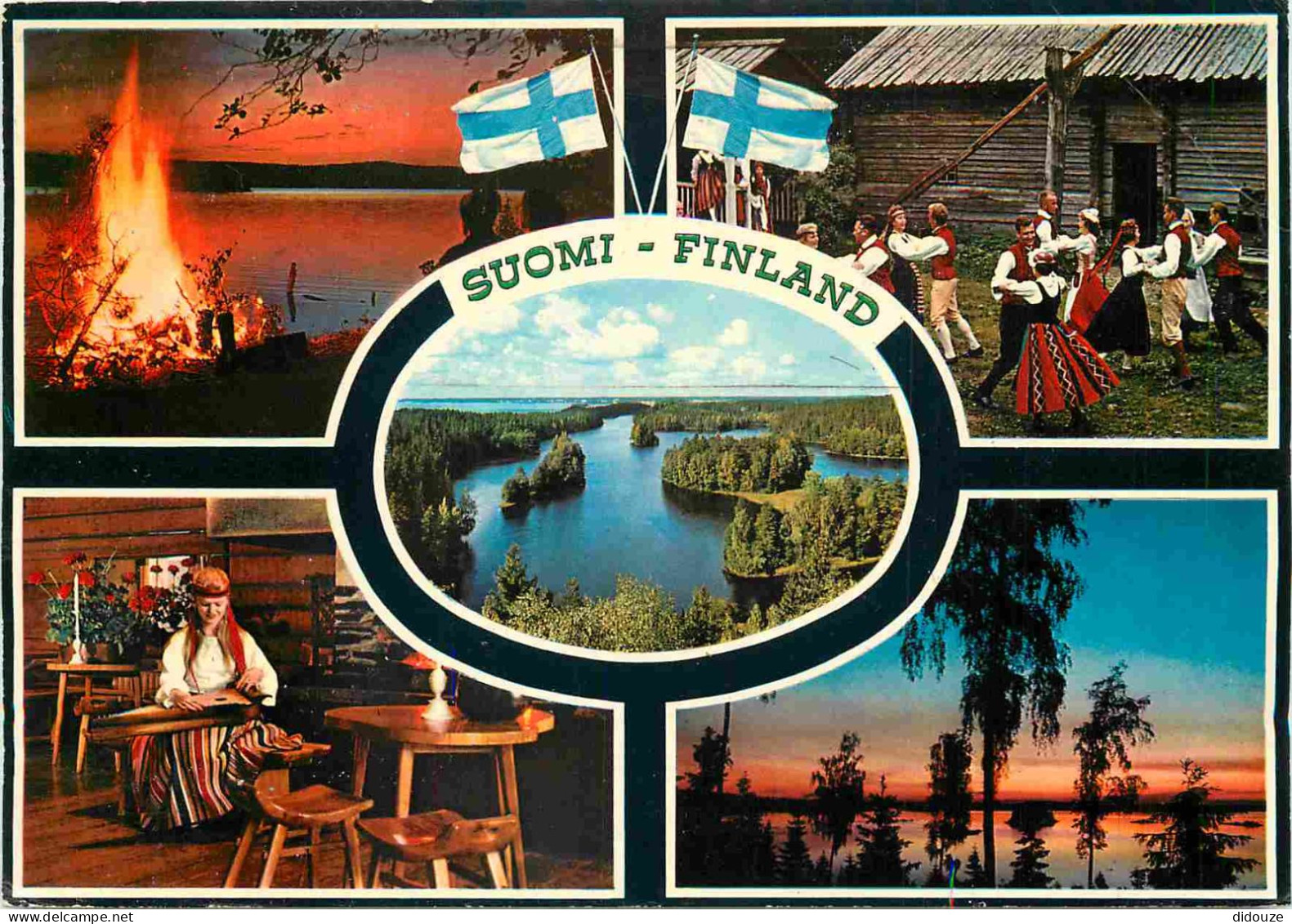 Finlande - Multivues - Folkore - Drapeau Finlandais - Feu - Suomi - Finland - CPM - Voir Scans Recto-Verso - Finnland