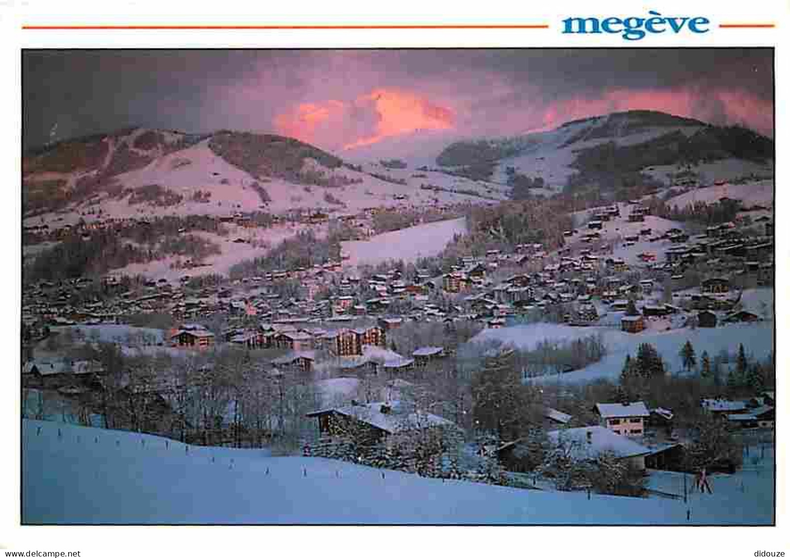 74 - Mégève - Coucher De Soleil - Le Mont Blanc - Flamme Postale - CPM - Voir Scans Recto-Verso - Megève