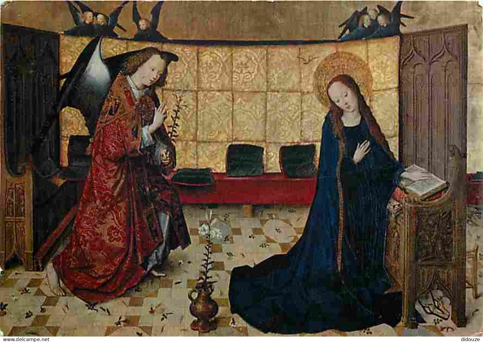 Art - Peinture Religieuse - Boodschap Van De Engel - Meester Van Het Maria Leven - Munchen - Alte Pinakothek - CPM - Voi - Schilderijen, Gebrandschilderd Glas En Beeldjes
