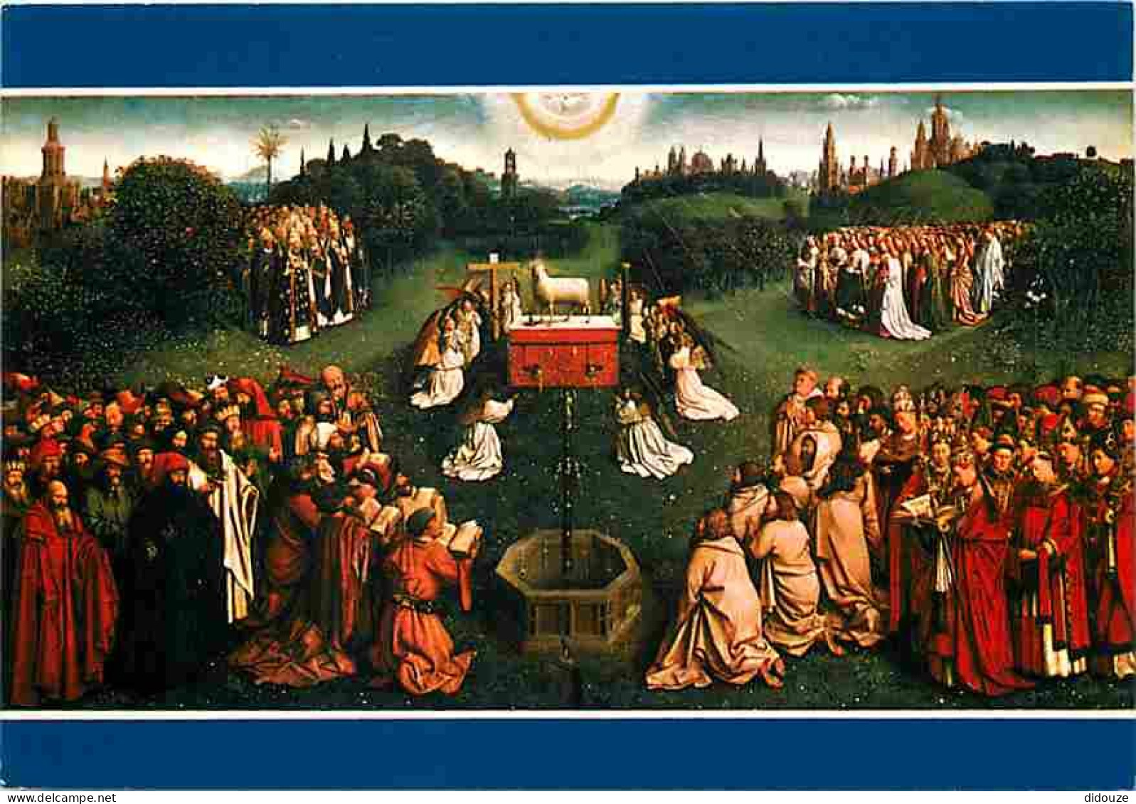 Art - Peinture Religieuse - J H Van Eyck - Adoration De L'Agneau Mystique - Gent - Carte Neuve - CPM - Voir Scans Recto- - Schilderijen, Gebrandschilderd Glas En Beeldjes