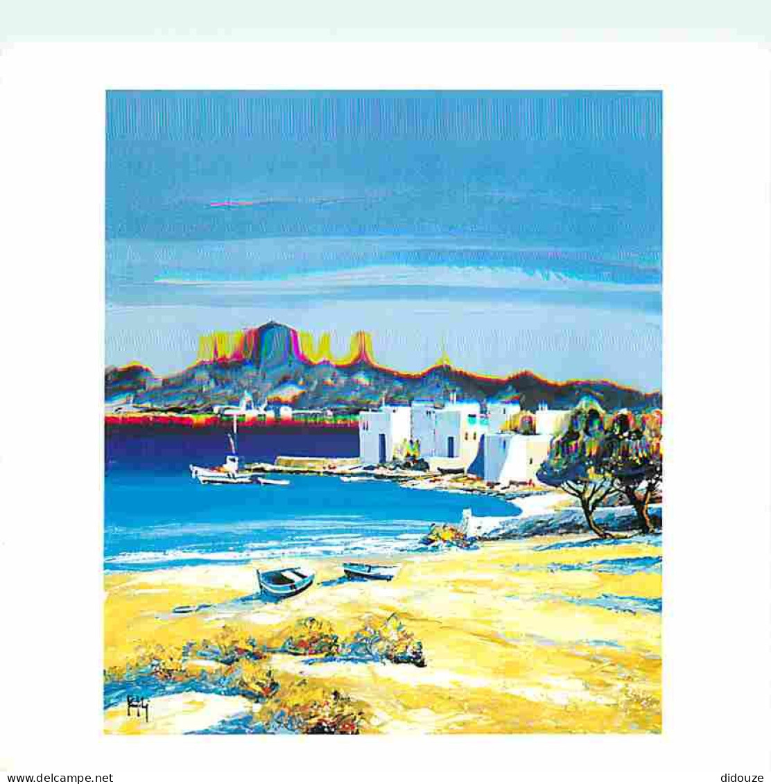 Art - Peinture - Kerfily - Petite Crique Dans Les Cyclades - CPM - Voir Scans Recto-Verso - Peintures & Tableaux