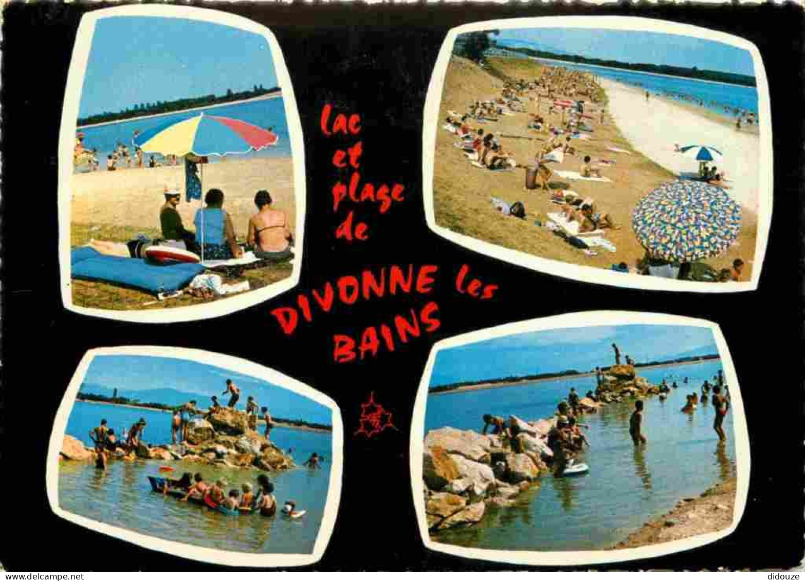 01 - Divonne Les Bains - Multivues - Scènes De Plage - Carte Dentelée - CPSM Grand Format - Voir Scans Recto-Verso - Divonne Les Bains