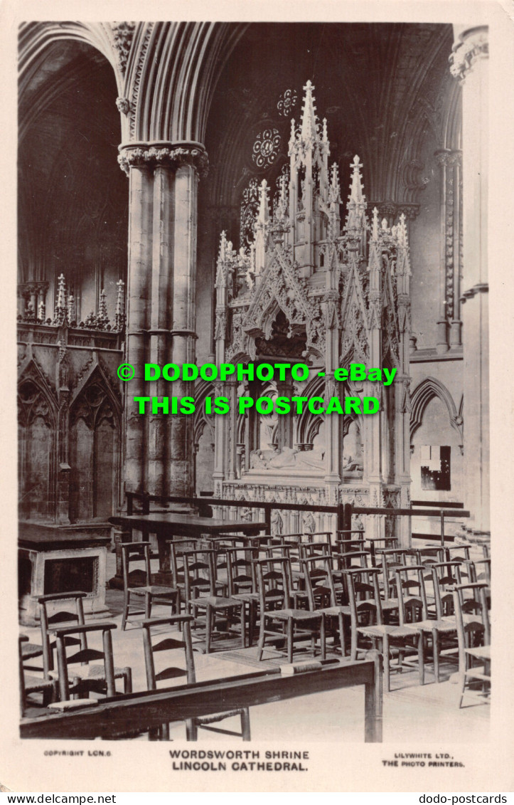 R498618 Lincoln Cathedral. Wordsworth Shrine. Lilywhite. RP. 1924 - World