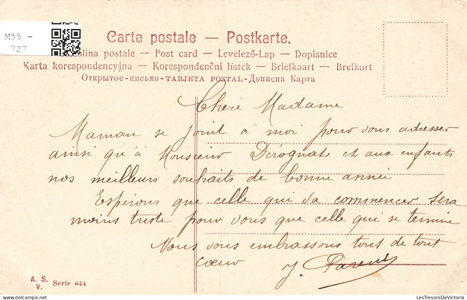FETES - VOEUX - Nouvel An - Bonne Année - 1er Janvier 1908 - Femme Souriante - En Robe - Fleurs - Carte Postale Ancienne - Nieuwjaar