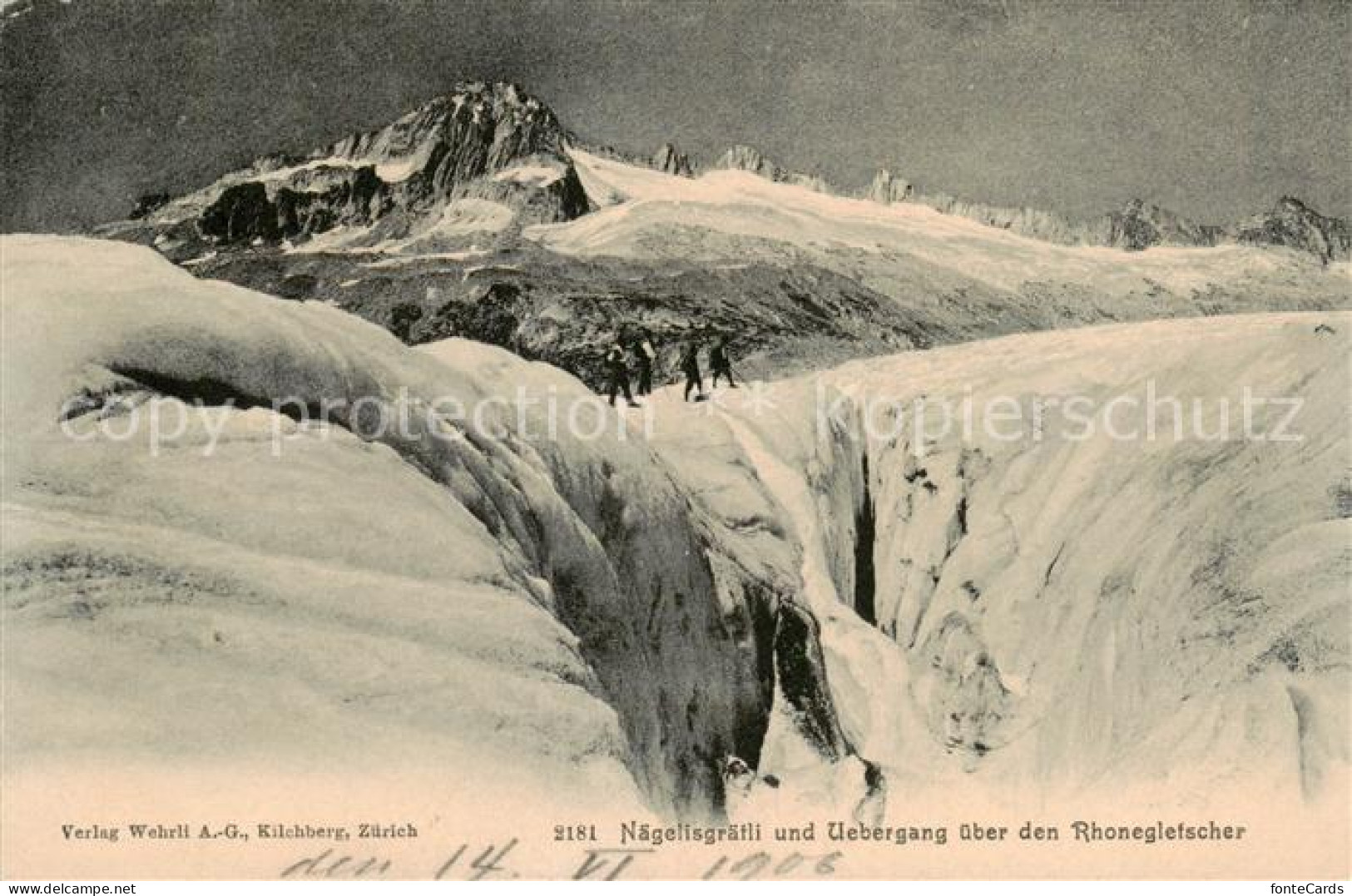 13816201 Rhonegletscher Glacier Du Rhone VS Naegelisgraefli Und Uebergang Ueber  - Andere & Zonder Classificatie