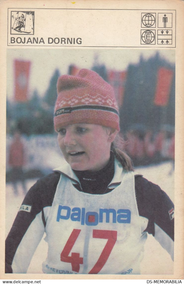 Alpine Skiing Bojana Dornig Slovenia Yugoslavia Trading Card Svijet Sporta - Sport Invernali