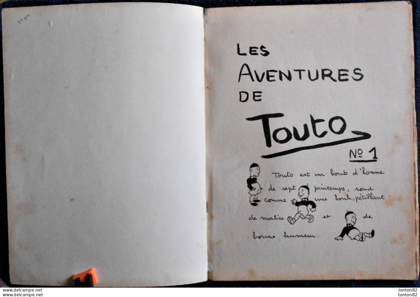 Les Aventures De TOUTO - N° 1 - Collection Émeraude - Arrault & Cie., Tours - ( E.O. 1935 ) - 1ère BD Tourangelle ! . - 1901-1940