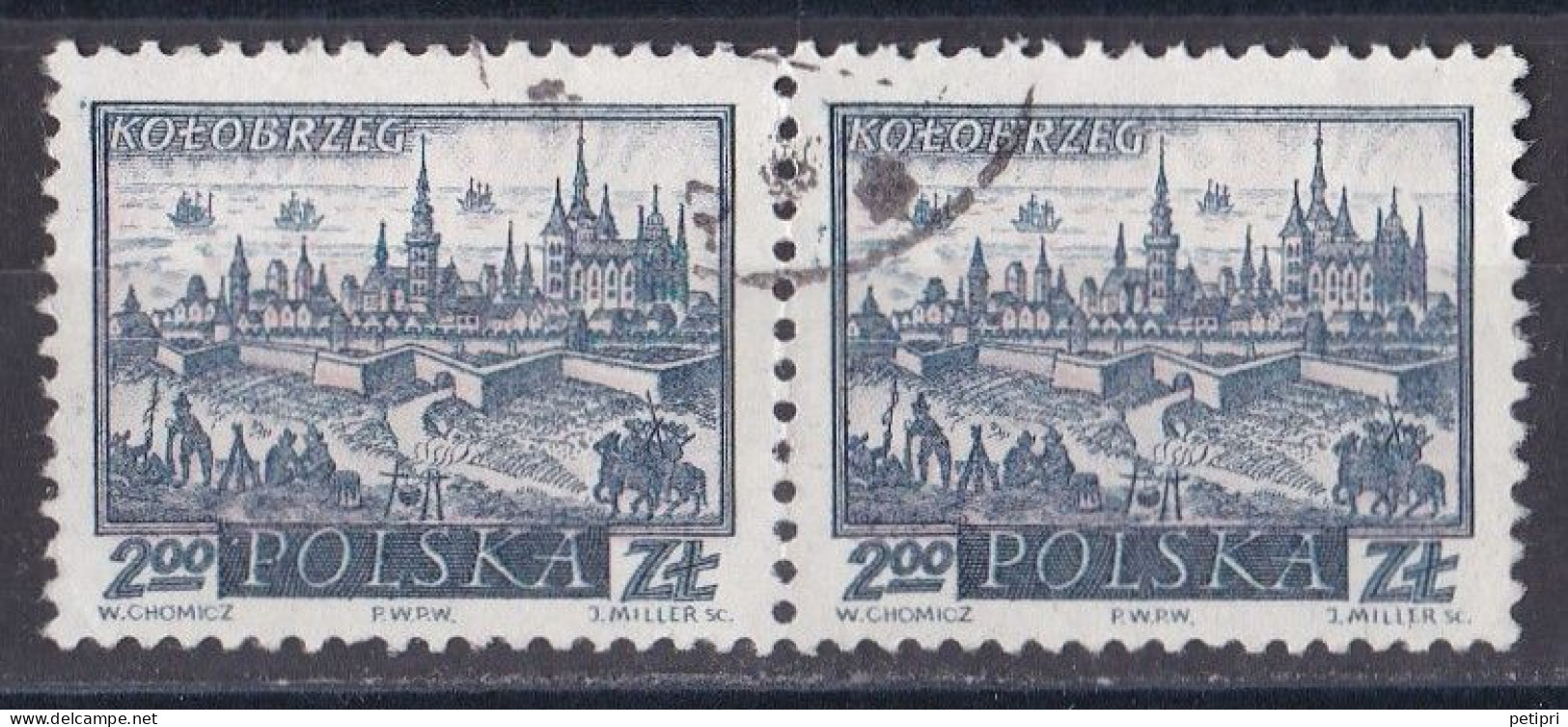 Pologne - République 1944 - 1960   Y & T N °  1065  Paire  Oblitérée - Gebraucht