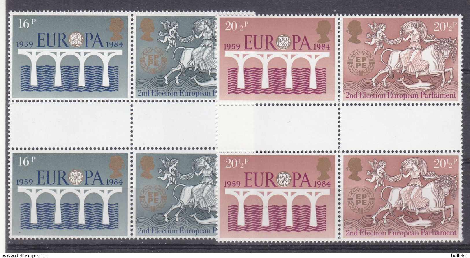 Europa 1984 - Grande Bretagne - Yvert 1128 / 29 ** - Paire Se Tenant Avec Interpanneaux - - Unused Stamps
