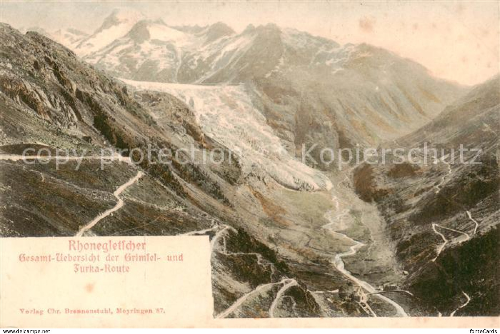 13816143 Rhonegletscher Glacier Du Rhone VS Gesamt Uebersicht Der Grimsel Und Fu - Autres & Non Classés