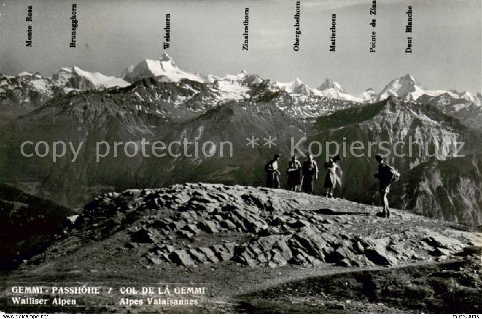 13816120 Gemmipass 2322m VS Walliser Alpen Bergsteigergruppe Blick Vom Hotel Wil - Autres & Non Classés