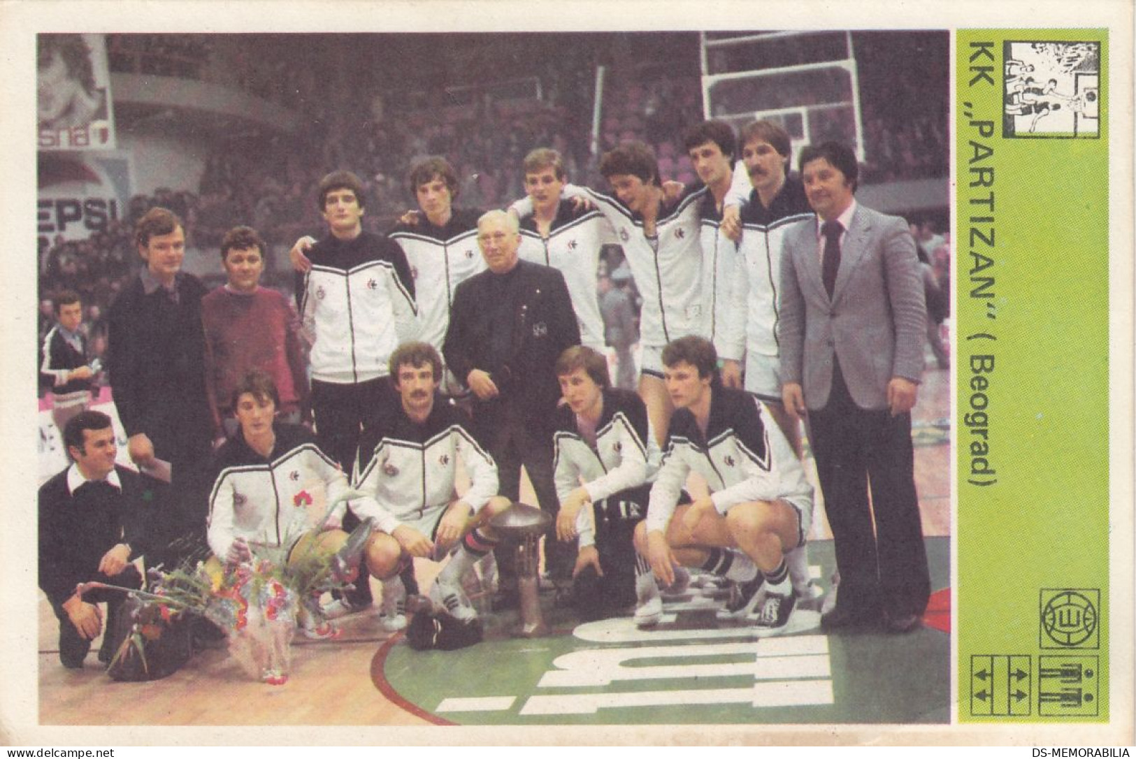 Basketball Club KK Partizan Beograd Yugoslavia Trading Card Svijet Sporta - Basketball