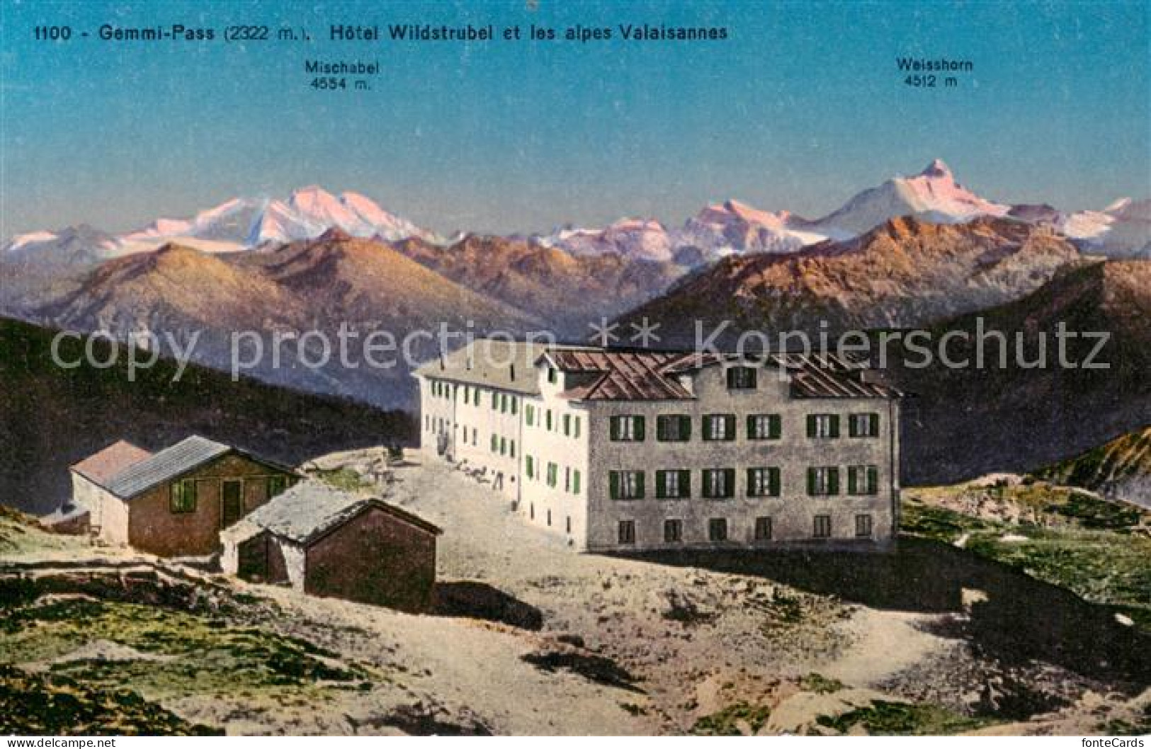 13816090 Gemmipass 2322m VS Hotel Wildstrubel Et Les Alpes Valaisannes Mischabel - Autres & Non Classés