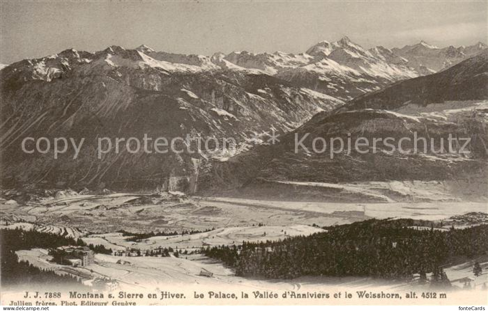 13816082 Montana Crans VS Le Palace La Vallee D’Anniviers Et Le Weisshorn  - Autres & Non Classés