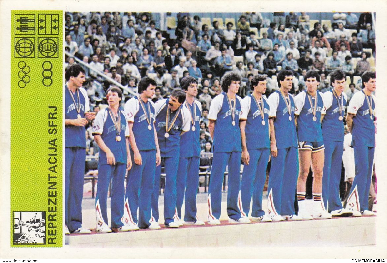 Basketball National Team Of Yugoslavia Trading Card Svijet Sporta - Basketbal