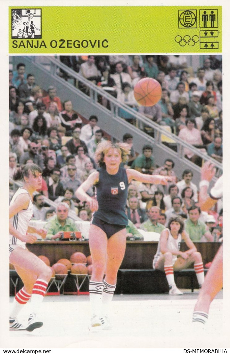 Basketball Sanja Ozegovic Yugoslavia Trading Card Svijet Sporta - Basket-ball