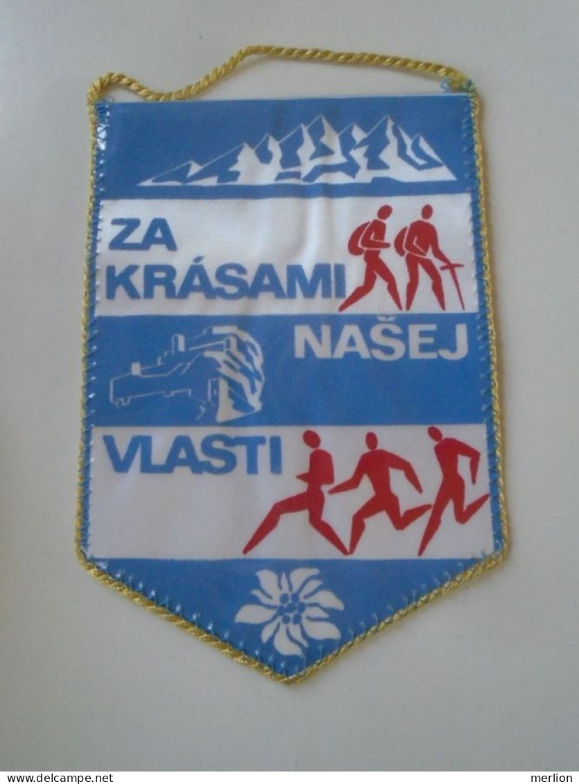 D202156  FANION   -Wimpel - Pennon -  SPORT 30  - (1970's) Za Krásami Nasei Vlasti - Czechia SLOVAKIA   160x 110 Mm - Atletiek