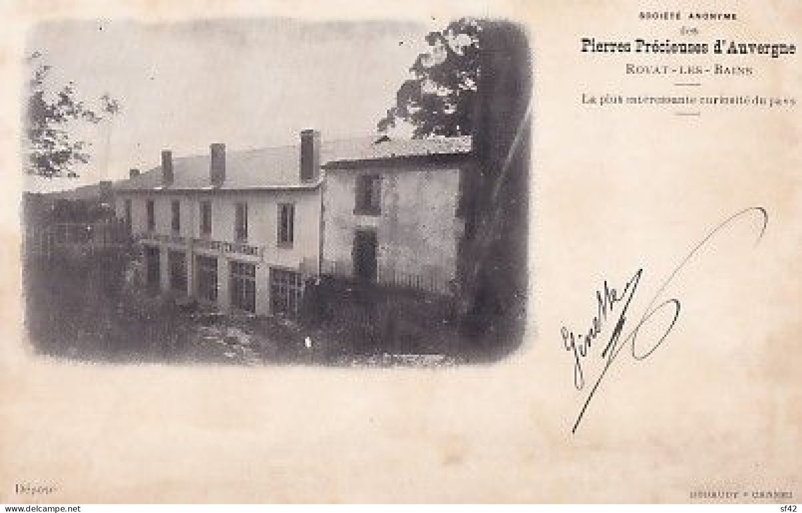 ROYAT      SOCIETE DES PIERRES PRECIEUSES      + TIMBRES 2 C       PRECURSEUR - Royat