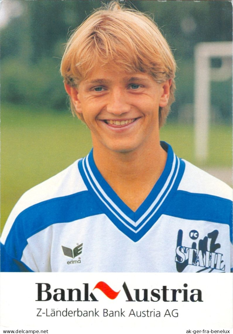 Autogrammkarte AK Roland Huspek FC Linz 92-93 Blau-Weiß BW SK VÖEST Stahl Krenglbach SV Wallern Admira Wacker Mödling - Handtekening