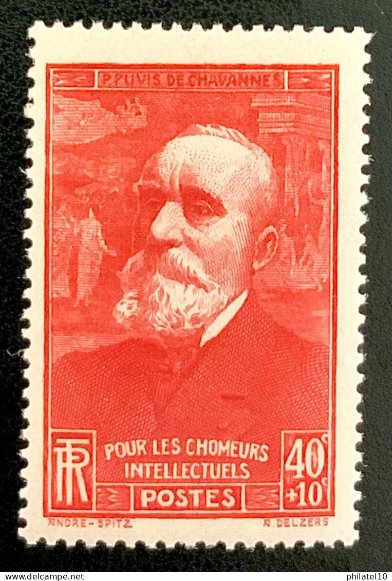 1939 FRANCE N 436 P. PUVIS DE CHAVANNES - POUR LES CHÔMEURS INTELLECTUELS - NEUF** - Unused Stamps