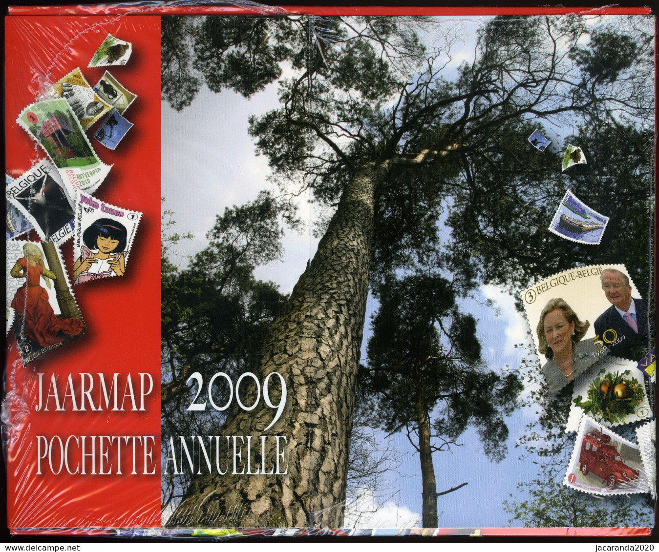 België 2009 - Jaarmap - Pochette Annuelle - Met Zwart-wit Velletje Van Europa - Originele Verpakking - Scellé - Sealed - Años Completos